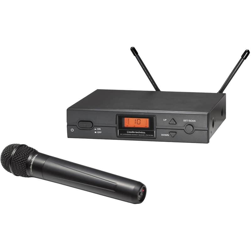 Audio Technica - ATW-2120AD - ATW-R2100a receiver and ATW-T220a handheld cardioid dynamic microphone/transmitter image 1