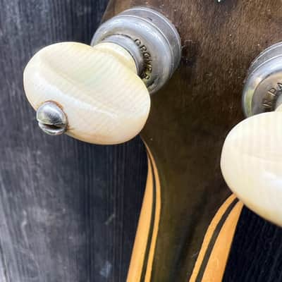The Bacon Blue Ribbon Style A Tenor Banjo with Original Koverite Case Natural 1920s image 16