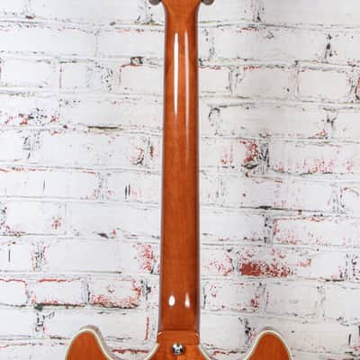 D'Angelico Premier DC Semi-Hollow Electric Guitar Double Cutaway w/ Stop-Bar Tailpiece & HSC  Natural USED image 3
