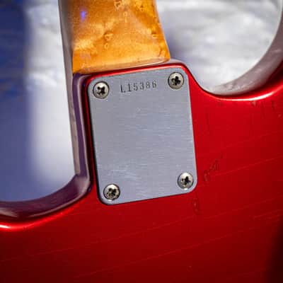 Fender Stratocaster with Birsdeye Maple Neck Candy Apple Red 1960 image 7
