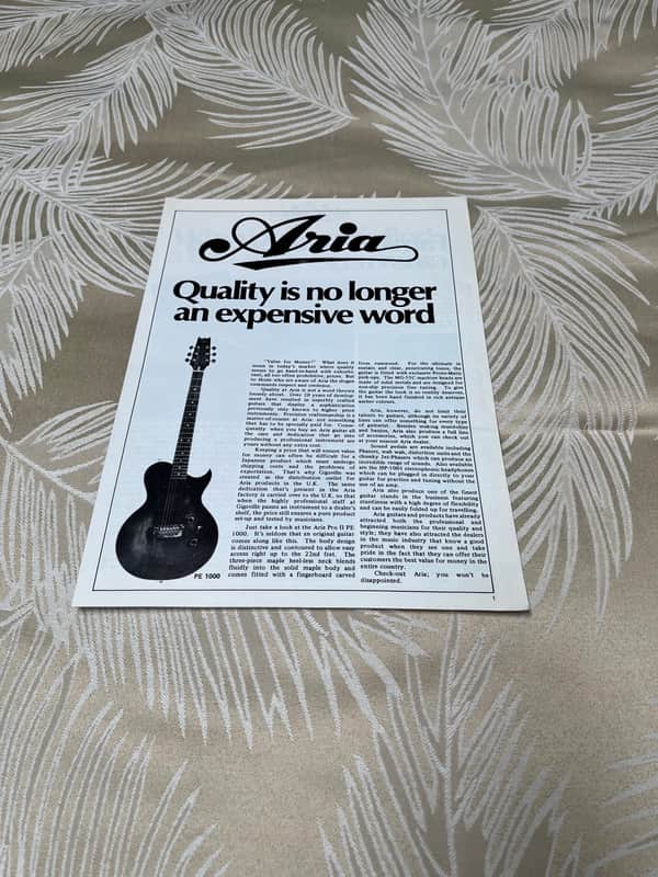 RARE Vintage Aria Guitars Original Gigsville Newsletter/Catalog 1960's/1970's image 1