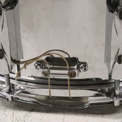 Premier 5.5x14" Ten Lug Chrome Over Steel Snare Drum Vintage 1970's image 8