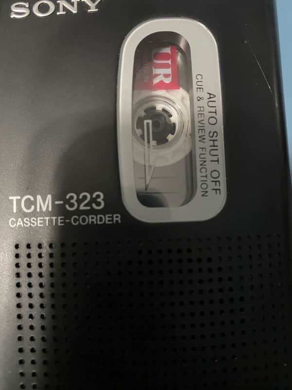 Sony TCM 323 Cassette Recorder 1990s Black image 1