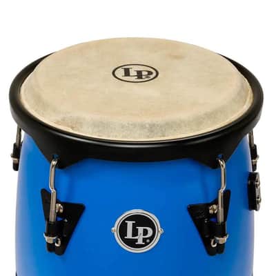LP Discovery II Ultralight Conga Set 10" & 11" w/Stand Race Car Blue image 2