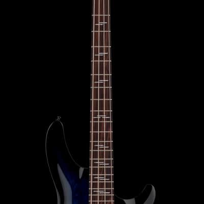 Schecter Omen Elite-4 (2021) - See-Thru Blue Burst #10310 with Gig Bag image 5