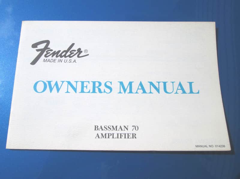 REAL ORIGINAL '78 FENDER BASSMAN 70 HEAD Tube Guitar Amp OWNERS MANUAL ! Nice! image 1