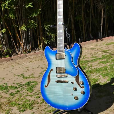 Ibanez AS153 - Jet Blue Burst - RARE image 10