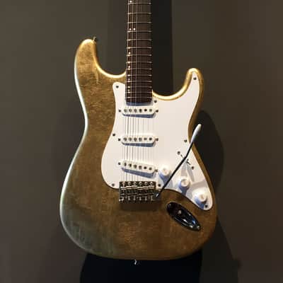 Made to Order - FRANCHIN Mercury guitar Glossy METALLIC LEAF (Gold/Silver/Copper) Stratocaster-Strat-S-Style Made in Italy image 4