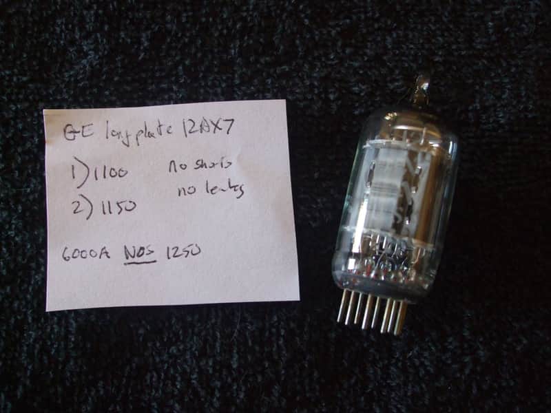 GE General Electric 12AX7 ECC83 preamp tube tested on HICKOK 6000A ZCD image 1