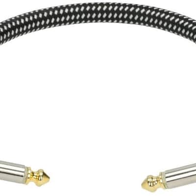 Klotz 59er Vintage Tweed Patch Cable  for Guitar Effects Pedals 6 inch Silver & Tweed Black image 2