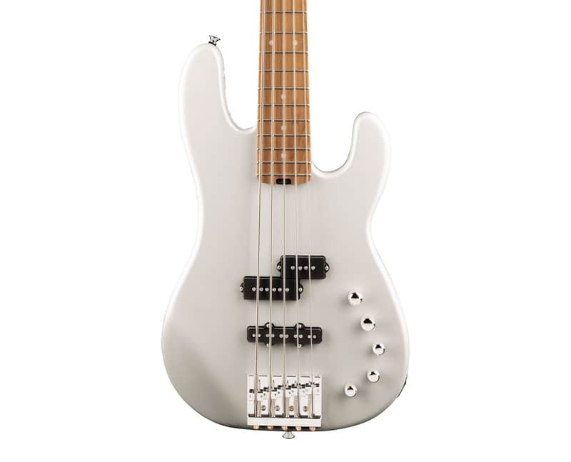 Used Charvel Pro-Mod San Dimas Bass PJ V - Platinum Pearl image 1