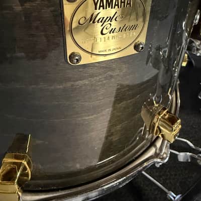 Yamaha Maple custom Mid 90’s - MAPLE CUSTOM TRANSPARENT BLACK WITH GOLD HARDWARE image 9