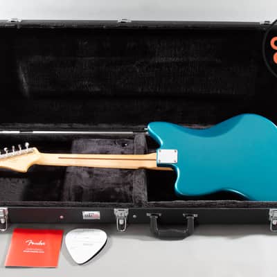 2025 Fender Japan MIJ FSR Hybrid II Jazzmaster Satin Ocean Turquoise Metallic Matching Headstock image 6
