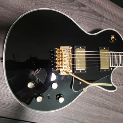 Burny Les Paul Cstom with Floyd Rose 2000's - Black image 3
