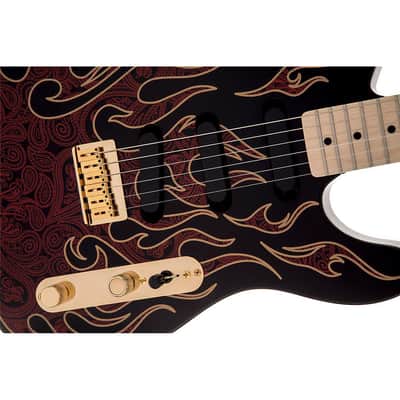 Fender Artist Series James Burton Telecaster Electric Guitar Regular Red Paisley Flames image 7