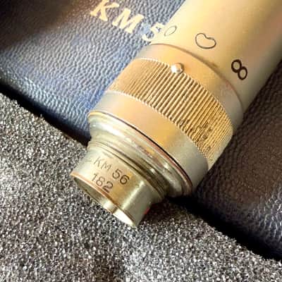 PAIR! -Neumann KM56 tube microphone c 1956 - Nickel original vintage image 4
