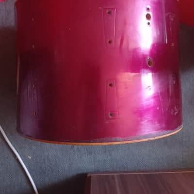 Vintage 1970s/1980s Sonor Phonic 14x10" Tom Shell - 9-Ply German Beech - Red ? image 3