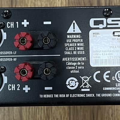 QSC GX3 POWER AMPLIFIER STEREO 2x300W @ 8ohms (USED) image 8