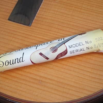 Vintage 1965 Giannini Model 522 Brazilian Rosewood Classical Guitar with Original Hard Shell Case! image 22