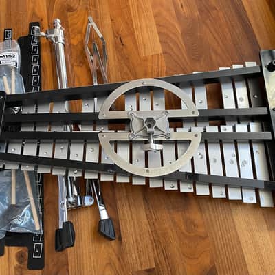 Mapex Student Bell Percussion Kit with metal xylophone instrument, soft case, metal stand, drum pad and mallets image 8