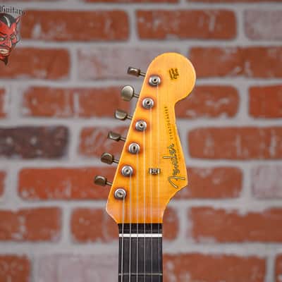 Fender Custom Shop SR25 61 Stratocaster Super Heavy Relic Candy Tangerine over 3-Color Sunburst w Boos Leather Custom Pickguard 2025 w/OHSC image 11
