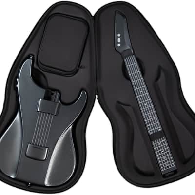Guitar Smart Guitar With Silicone Strings, Travel Silent Guitar With Detachable Fretboard, Headphone Jack, Built-in Speaker and Drum system image 1