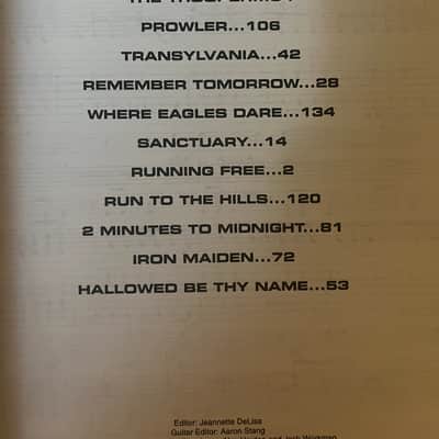 Iron Maiden - A Real Dead One - Guitar Tab / Tablature Book image 3
