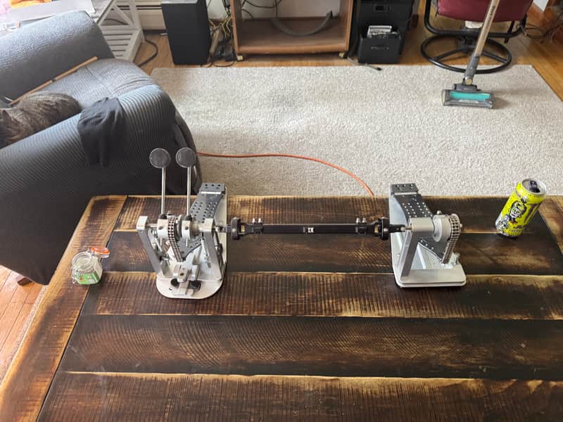 DW DWCPMCD2XF Machined Chain Drive Double Bass Drum Pedal with Extended Footboard 2020s - Gray image 1