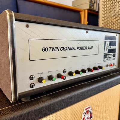 Carlsboro 60 twin power amp c 1970 original vintage arbiter partridge hiwatt UK England tube amplifier image 2