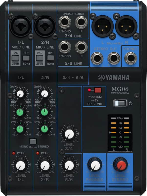 Yamaha MG06 6-Channel Analog Mixer image 1