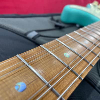 USA Custom Guitar Parts Caster S-Style Satin Sea Foam Green W/Case image 9