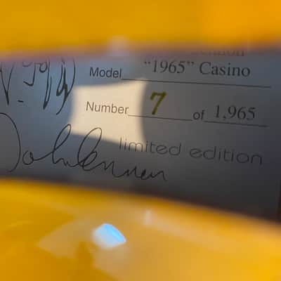 Epiphone John Lennon Casino Ltd Edn (Number 7!) 1965 RI Complete w/ Silkscreen Print image 13