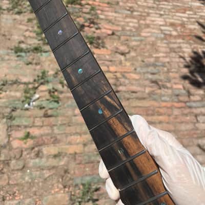 Striped Ebony Fretboard 22frets 5a Roasted flame Maple guitar neck Radius 12inch Round stainless steel 22 frets Roasted flame Maple guitar neck Striped Ebony fingerboard 25.5inch hole 10mm Radius: 12 inches. image 1