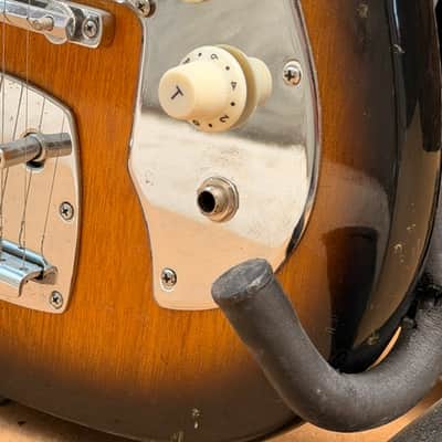 Vintage 1960s Kimberly Solid Offset Body Electric Guitar — Sunburst image 10
