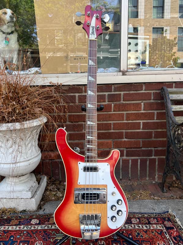 Vintage 1976 Ibanez 2388B (“Ibanbacker”) Maroon/Fireglo Finish (Lawsuit 4001 Model), JBE R4000 Handwound Pickups, w Non Original MIC Tweed Hard Case~A KILLER FULL SCALE BASS image 1