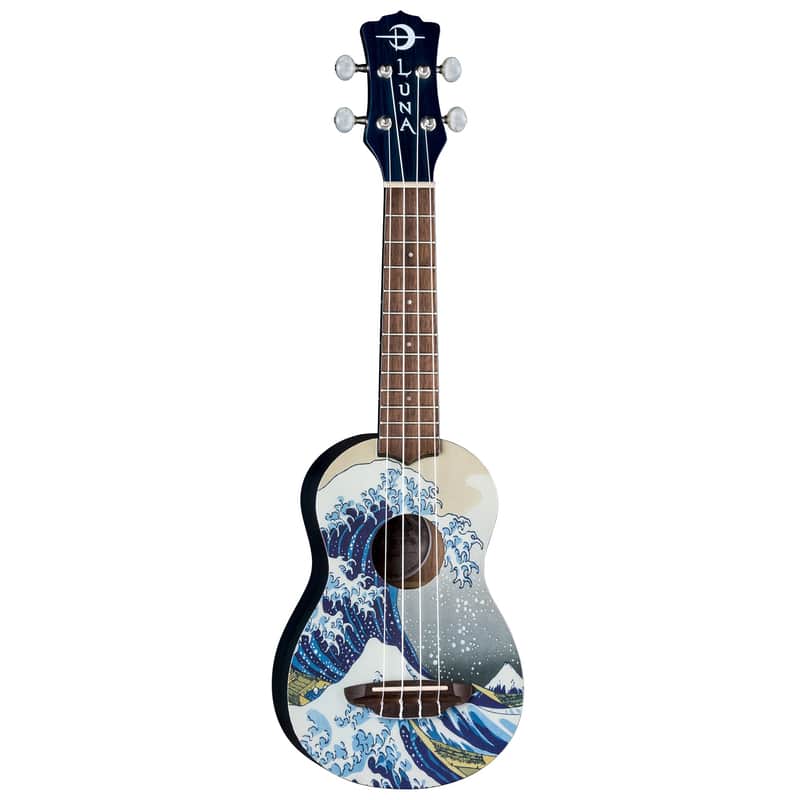 Luna Ukulele Great Wave Soprano w/Gigbag image 1