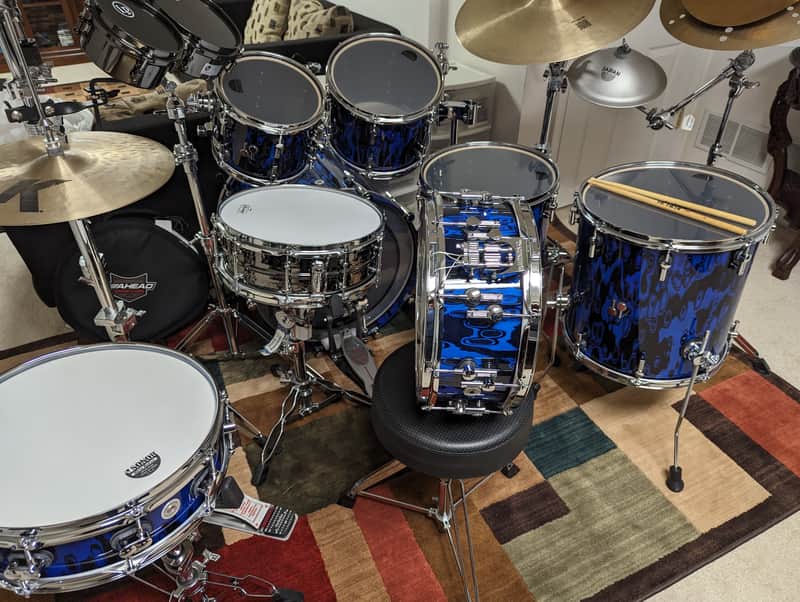 Sonor SQ2 2024 - Blue Tribal 7 Piece Kit image 1