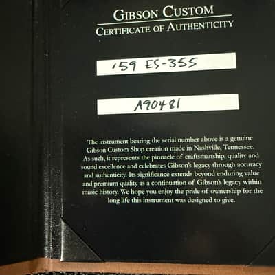 Gibson Custom Shop '59 ES-355 Reissue Stopbar 2020 - Present - Ebony VOS image 7