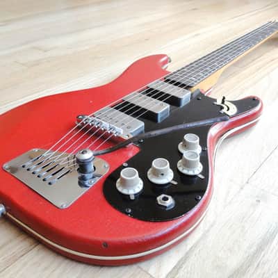 1964 Hofner 173 Vintage Electric Guitar Red Croc Selmer Super 3 w/ 510 Pickups image 7