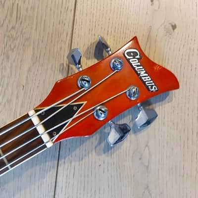 Columbus Hollowbody Bass early 70s Red image 3