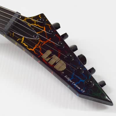 ESP LTD Eclipse '87 NT Electric Guitar - Rainbow Crackle image 8