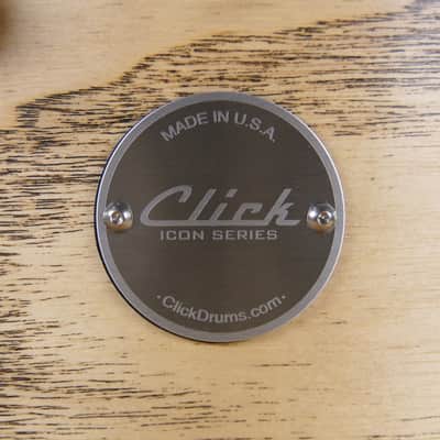 Click Custom Icon Snare Drum 5.5x10 Ash 8ply Desert Sand Satin Oil image 5