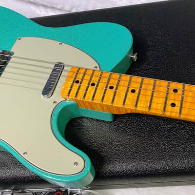 NEW! Fender Custom Shop Flamethrower Telecaster Custom - NOS - Modern Specs - Texas Special Pick-Ups - AAAA Flamed Neck - Seafoam Green Sparkle - Authorized Dealer - 7.6lbs - G07120 image 2
