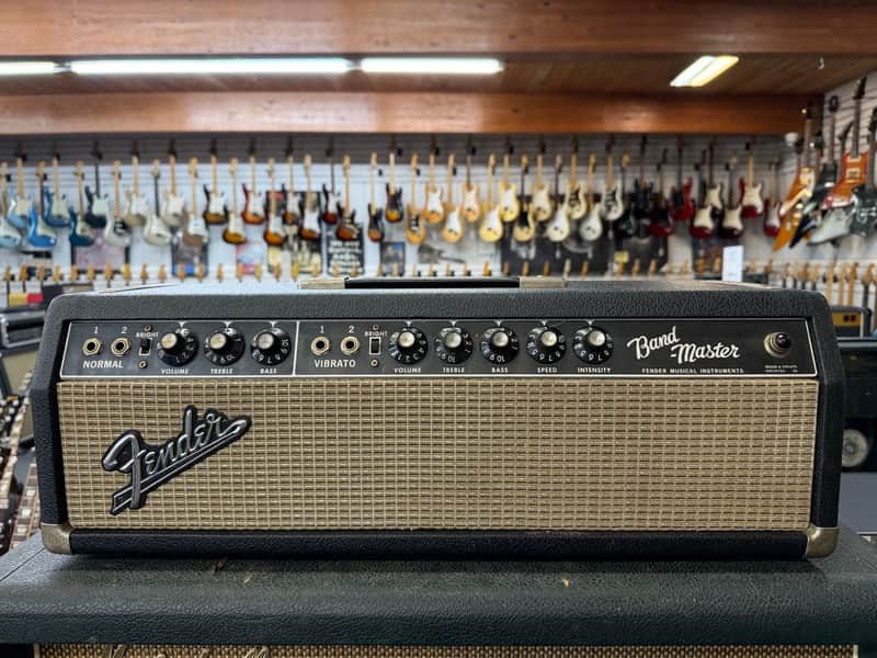 Fender Bandmaster 40-Watt 2-Channel Guitar Amp Head 1966 - Black Panel image 1
