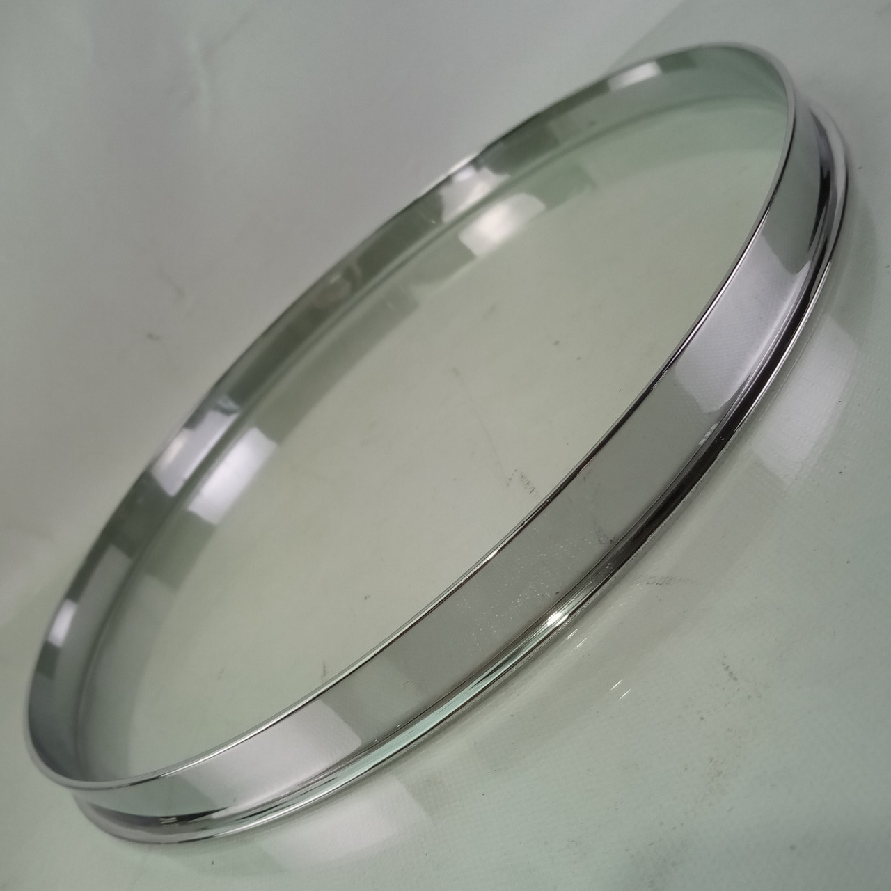 Leedy 11" Single-Flange Tom Drum Batter Rim/Hoop Brass COB Chrome Vintage 2.3mm — main photograph