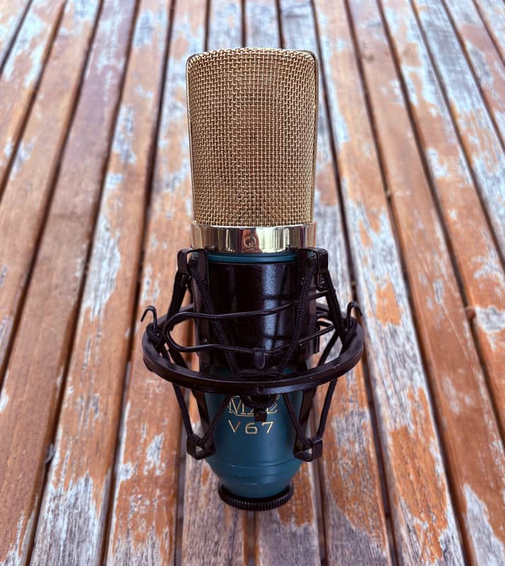 MXL V67G Large Capsule Condenser Mic 2010s - Green/Gold image 1
