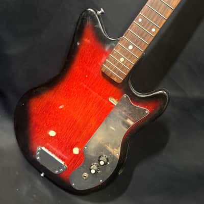 Fujigen Gakki EJ-1 Project - Original Parts - Straight Neck - Mosrite Style Bridge - Solid Body - 1963 image 4