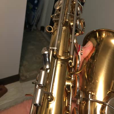 SUMMER DEAL PRO VERSION "MADE EXPRESSLY" FOR F. E. OLDS EARLY L.A PARISIAN ALTO SAXOPHONE (NOT "AMBASSADOR" CHEAP LATER ONE) ORIGINAL LACQUER NEWER PADS BRILHART MPC , NICE CASE, EXTRAS made france image 22