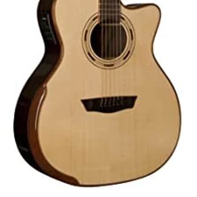 Washburn Comfort Deluxe 25 Series Grand Auditorium Cutaway Acoustic Electric Guitar, Natural (WCG25SCE-O-U) image 1