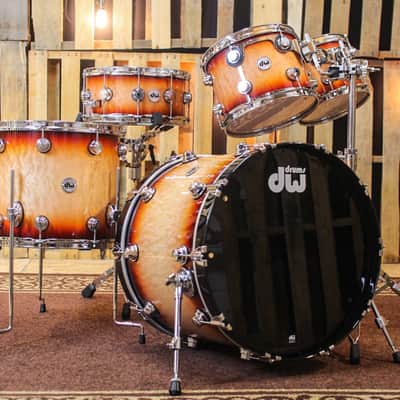 DW Collector's Red Burst Over Quilted Maple - 22,10,12,16,6.5x14 - SO#1134313 image 1